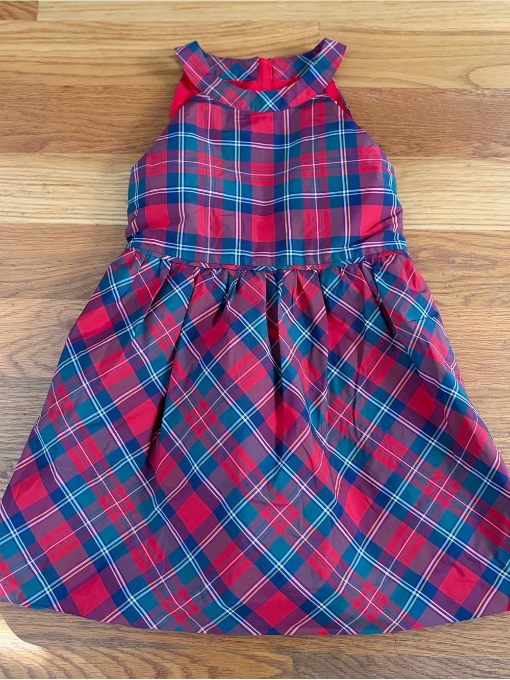 Vineyard Vines Red Plaid Halter Girls Dress